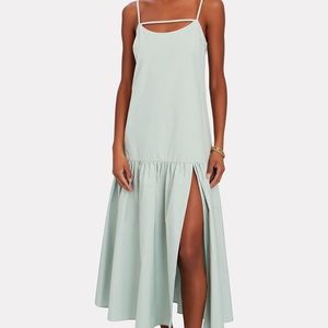 INTERMIX Isla Sleeveless Poplin midi dress